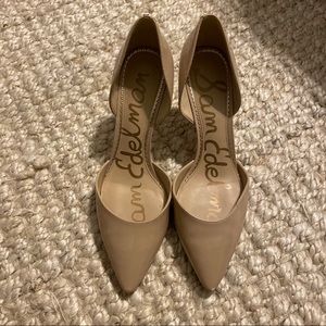 Sam Edelman Nude Patent Leather d'Orsay Pump